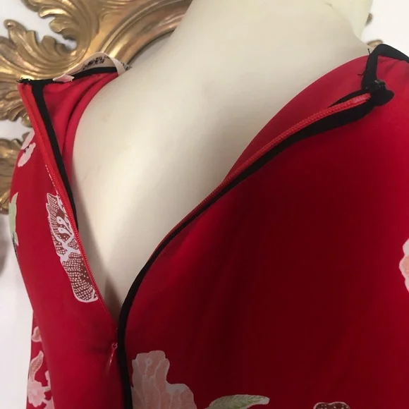 DIANE VON FURSTENBERG Red Everton-Print Silk Maxi Dress - Picture 12 of 13